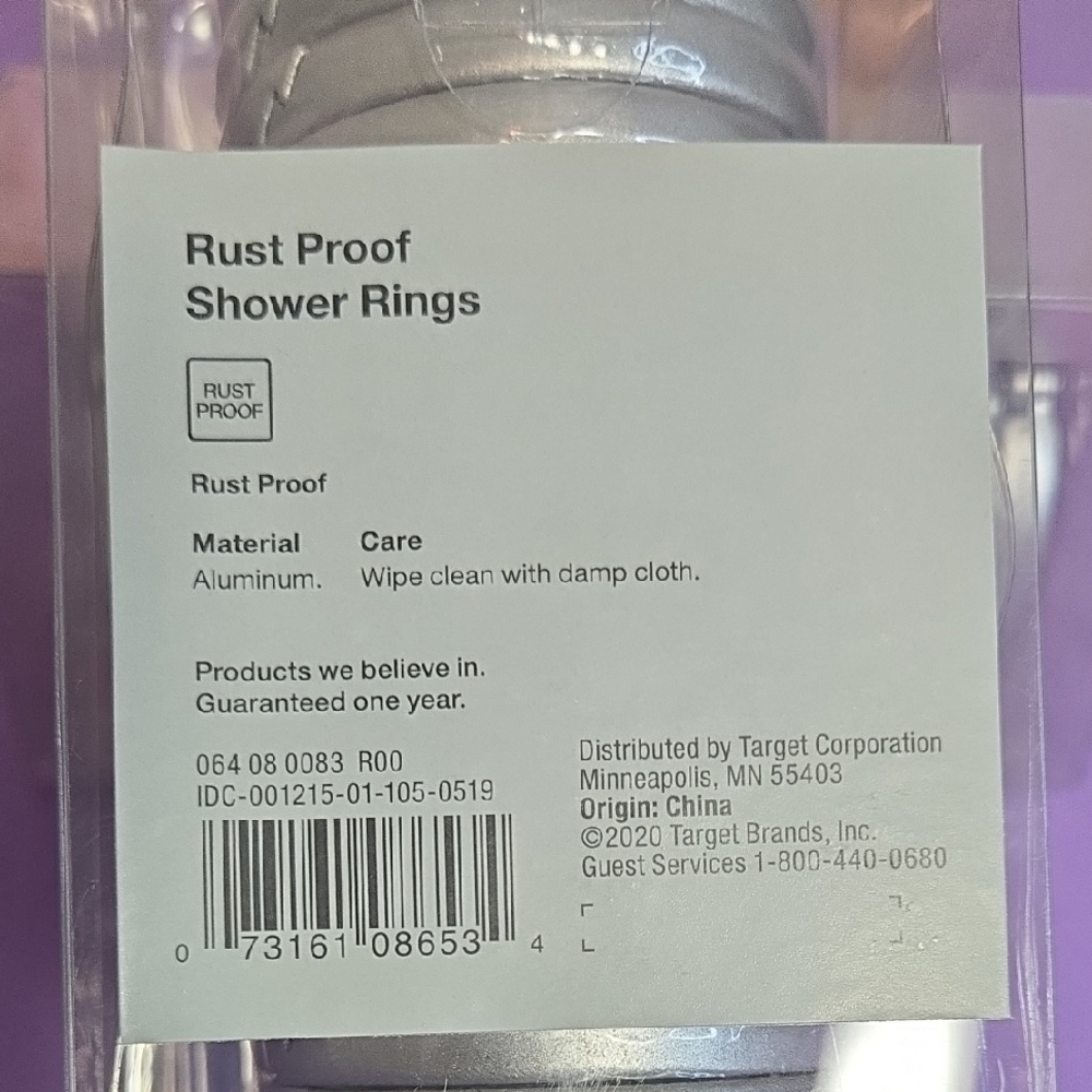 2 Sets Of Satin Chrome Shower Rings - Picture 3 of 5